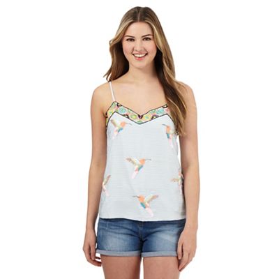 H! by Henry Holland Multi-coloured bird embellished cami top